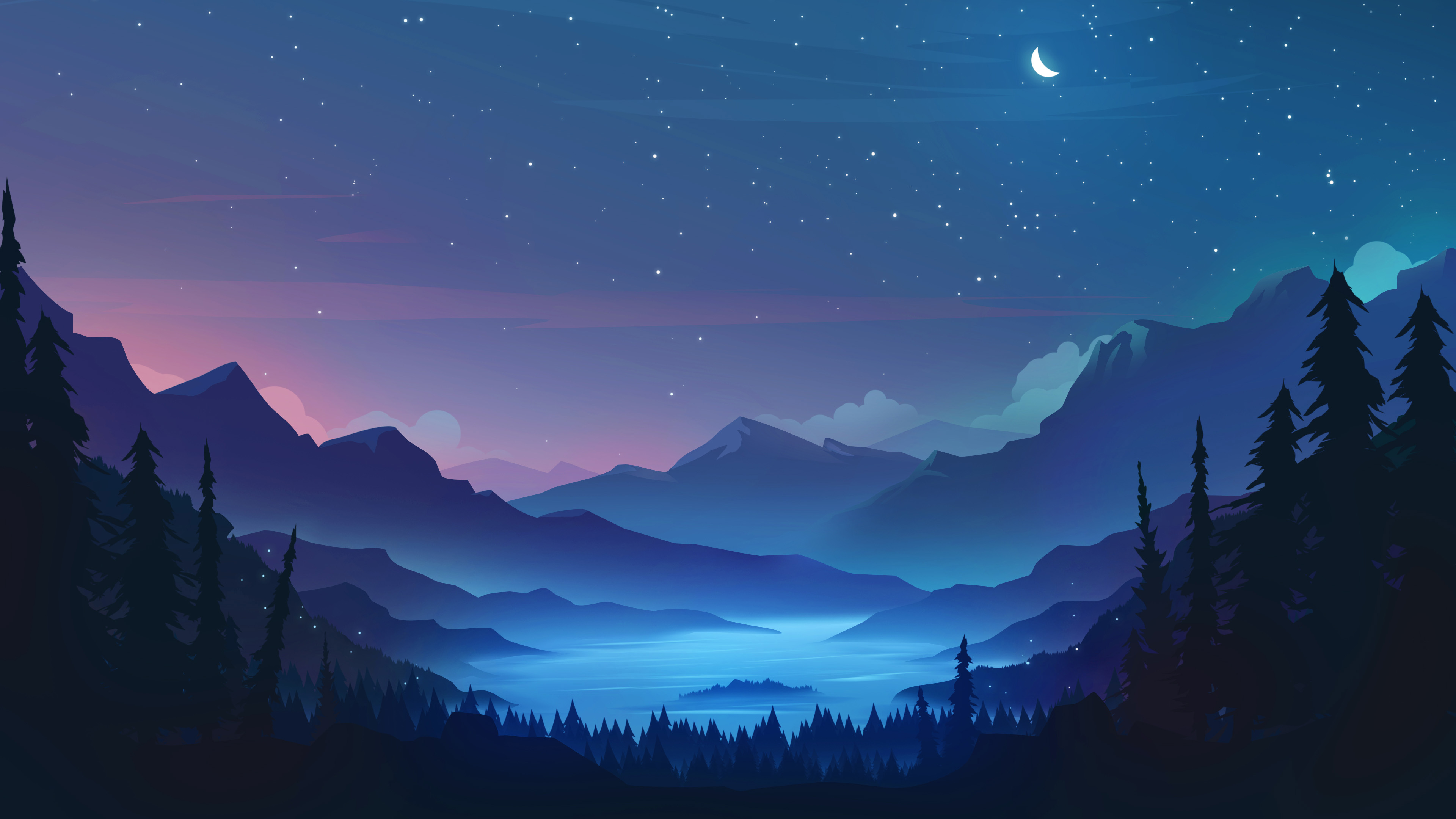 After Sunset Minimal 4k Wallpaper